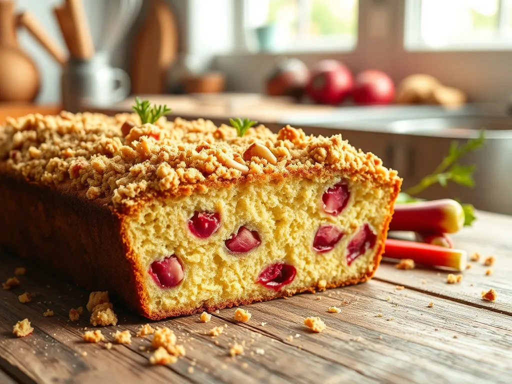 Ciasto jogurtowe z rabarbarem i kruszonką: przepis na pyszny deser